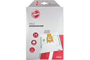 HOOVER H60 Sacs Pour Aspirateurs Hoover - Compatibles Avec Les Aspirateurs Freemotion, Pure Power, Telios Plus, Purepower Intelli-sense, Sensory, Sensory Evo, Silent Energy - Sacs d'Origine - Pur EPA