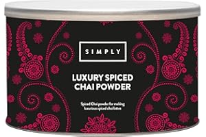 Simply Luxury Spiced Chai Powder, Rich Aromatic Blend Chai Powder for Latte, Just Add Milk, Suitable for Vegetarians, Halal & Nut Free, 1kg