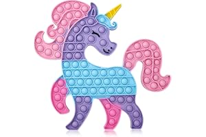 OCACA Grande Pop It Fidget Toys - Juguetes Sensoriales Antiestrés – Alivio para Niños y Adultos con Necesidades Especiales – Unicornio Gigante, Súper Divertido
