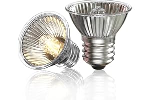 TobeBright 75W E27 Reptile Heat Lamp Dimmable Tortoise Heat Lamp Bulb UVA+UVB Basking Lamp AC220-240V Sunbathe Heat Light, for Reptiles, Amphibians, Lizards, Turtle, Snakes（2 Pack）