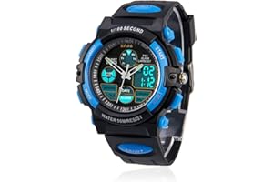 Edillas Montre Enfant,Adolescents Garçons Digitale Extérieur Sport 5ATM Etanche Multifonction Montre Et Protection Environnementale Non Toxique,Alarme Et Calendrier Date Minuteur