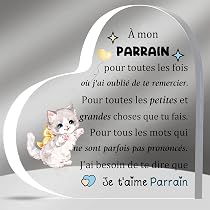 Cadeau Marraine Acrylique - Plaque Et Marque-page Personnalisés Avec Messages