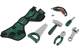 Theo Klein 8313 Bosch Tool Belt I with Hammer, Pliers , Saw and much more I with Battery - Powered Ixolino I Toy for Children Aged 3 Years and up