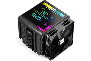 Thermalright TR Peerless Assassin 140 Digital Black Refroidisseur de processeur à air avec 6 caloducs, couvercle d'affichage magnétique, double tours et ventilateurs, pour AM4/AM5 et Intel lga1700