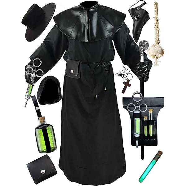 Raveparty pestdokterskostuum voor heren, pestdokterskostuum voor volwassenen, Halloween-kostuum voor heren, middeleeuws steampunk, carnaval, cosplay