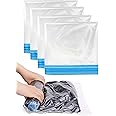 Roll Up Storage Bags for Travel, 4 Pack Medium 60x40cm Compression Bags for Suitcases, No Vacuum Needed, Save More Space in Travelling