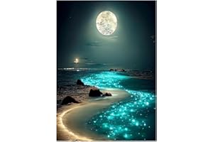 YOUYIDUN 5D DIY Diamond Art Kits,Amazing Nature Diamond Crystal Painting Kits Full Drill by Numbers, Diamond Rhinestone Cross Stitch Embroidery Painting for Kids Adults Gifts Home Wall Decorations (C)