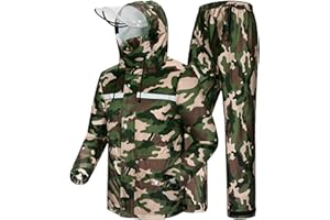 M GYEJIAQU Combinaison de Pluie Imperméable et Réfléchissante Pantalon de Pluie Extérieur Homme/Femme Blouson Léger Veste de Randonnée