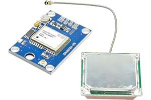 BINKUOMCG GY-NEO6MV2 NEO-6M GPS Module with Ceramic Antenna, Flight Controller with EEPROM for APM 2.5, MWC, RS232 TTL Interface (No Battery included)