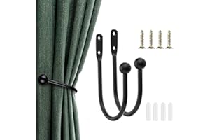 CYBGQP 2 Stück Raffhalter Metall Vorhang Raffhalter, Raffhalter, Gardinenhalter, Vorhang Halter, Gardinen Raffhalter,Vorhang Halterung Wand für Vorhänge Vorhang Holdbacks Tieback Hooks Dekorativer Raffhalter