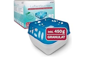 airself Luftentfeuchter Granulat Box + 450 g Nachfüllpack | Raumentfeuchter ohne Strom