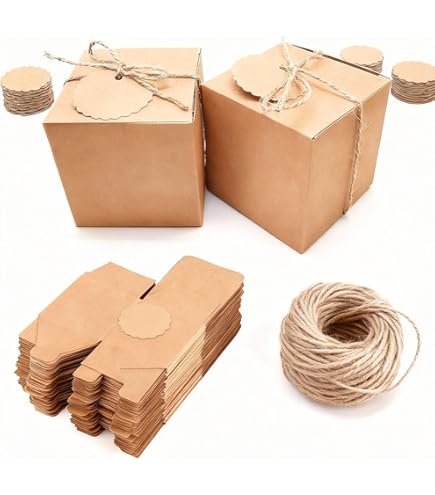 Mini Scatole Di Carta Kraft Con Finestra A Cuore Confezione Regalo Quadrata Di Caramelle Al Cioccolato Matrimonio, Compleanno, Festa, Bianco Marrone Da 0,32 € | DHgate