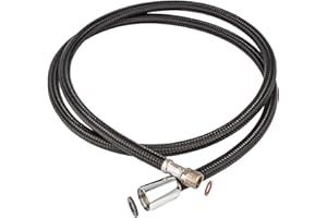 tecuro - Ersatz Brauseschlauch für Geschirrbrause, Anschluss M15/1 x 1/2 Zoll Konusmutter, Länge 150 cm, Nylon - schwarz, für Küchenarmaturen