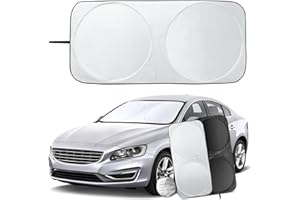 ADRREYUFNY Parasol Delantero, de Coche, Protector Solar para Luna Delantera Plegable Sombrilla Resistir a Los Rayos UV Pequeño (150x70 cm)