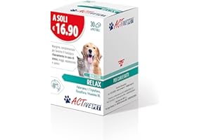 F & F Active Per Relax, Mangime Complementare per Favorire il Fisiologico Rilassamento con Valeriana, L-Triptofano, Passiflora e Vitamina B6, per Cani e Gatti - 1 Confezione da 30 Compresse