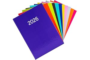 evelay 2026 Diary A5 Week to View Full Year Office Organiser Planner Hardback Diaries - Purple