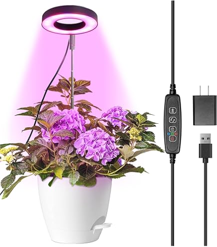 Plant Grow Light, 4 Heads USB Plug Dimbare Timer Functie Full Spectrum LED Grow LightGeschikt voor Succulenten Binnenshuis (Zonlicht 4000K 168LED's