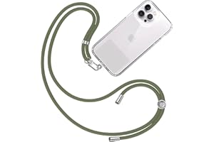 TBOC Cordon Collier Laniere Portable [Vert Militaire] - Sangle Accrocher Coque Cou pour Pochette Telephone - Accessoire Bandouliere Attache Porte Etui Avec Lanyard Femme Homme Protection Integrale
