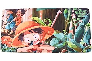 I3C Anime One Piece Mauspad Ruffy Roronoa Zoro Nami Laptop PC rutschfeste Gummibasis genähte Kante Erweiterungsspiel für Office Home Gamer (Stil 5)