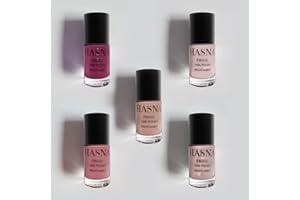 Hasna Paris - Vernis à Ongles Halal - Collection Privé - Éco-Responsable - Brillance et Longue Tenue - Facile à appliquer - lot de 5x 6ml (PINK)