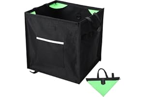 Arrowbash Throw Line Cube Bag - Easy Folding Arborist Throw Line Storage Portable Climbing Rope Organizer Box for Tree Work Outdoor Rope Accessories, Black