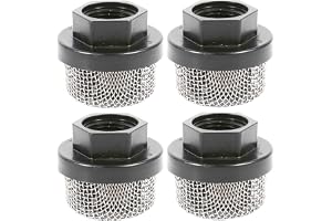 4 st sil skärmnät, slang inloppssil filter, sil spruta filter inlopp sugsil trädgårdsslang sil filter för Graco 390 Ultra 395 495 (1 tum)