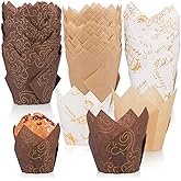 150 Pieces Tulip Cake Paper Cups Baking Cups Paper Cupcake Wrappers Molds Cupcake Baking Coffee Shop Cupcake Muffins