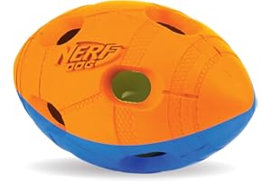Nerf Dog Zabawka dla psa LED, zabawka dla psa, piłka LED, pomarańczowa/niebieska, 10,2 cm