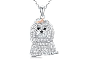 SELKAT Dog Necklaces 24 Breeds of Dogs Necklaces S925 Sterling Silver Dog pendant Corgi/Husky/Labrador/Shepherd Dog Necklaces for Women Girls gifts