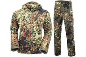 Czen Taktische Jacke und Hose für Herren, Kostüm, Kampfkleidung, Uniform, Jagd, Camo, Militär, 2 Stück, Set Kleidung, Multicam, Armee