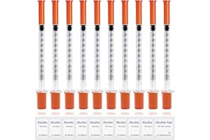 Postuvix Lab Dispensing Measuring Tool: 20 Pack 1ml 30G 13mm Multiple Uses Distribution Measuring Plastic Tube for Animals Feeding and Liquid Separation, Individually Sealed Packaging
