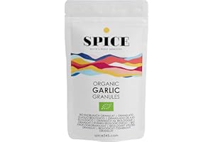 ‎SPICE 345 WORLD'S FINEST SELECTION SPICE Bio Knoblauch Pulver granuliert, 250g Knoblauchgranulat aus Ägypten, intensiver Geschmack & einfache Aufbewahrung, aromatisches Knoblauchpulver für zahlreiche Rezepte