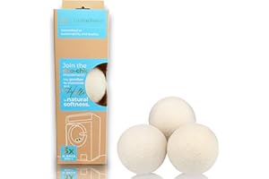 LITTLESTFOREST Trocknerbälle für Wäschetrockner, Unterstützen als Sauberkugel und Fusselbälle für Waschmaschinen. Dryer Balls Wiederverwendbare, Trocknerballe Antistatische Wolle Hypoallergen aus Neuseeland.