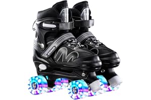 ‎SUMEBER Sumeber Rollschuhe Kinder Inliners Roller Skates Roller Blades 4 Räder Flash Kinder Inline Skates für Anfänger Outdoor/Indoor Verstellbar Rollschuhe Kinder Geburtstagsgeschenk