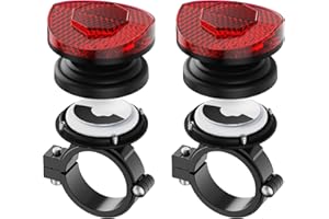 Stouchi 2 Unidades Soporte Oculto para Apple Air Tag,Reflector Trasero de Bicicleta para tija de Asiento de 25,4mm-31,8mm,antirrobo para Bicicleta de Carretera,Ciclismo de montaña, Scooter eléctrico