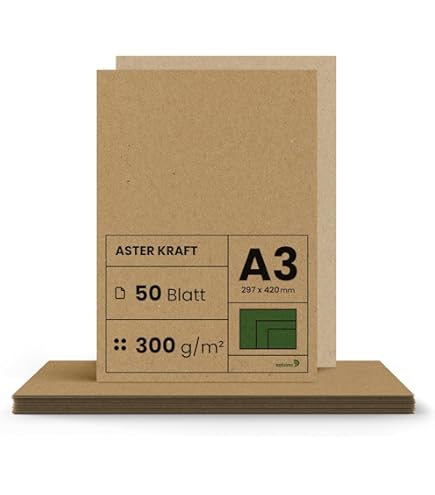 Carta Kraft Marrone A4 - 40 Fogli Da 300 G/m² Per Stampa, Disegno E Fai Da Te - Foto 11