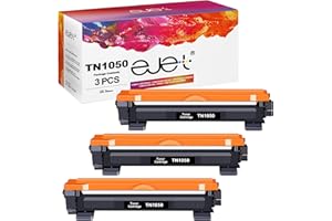 ejet TN1050 Toner Cartridges Replacement for Brother TN-1050 Compatible with HL-1110 HL-1112 HL-1210W HL-1212W DCP-1510 DCP-1512 DCP-1610W DCP-1612W MFC-1810 MFC-1910W (Black, 3-Pack)