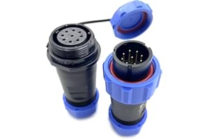 BAYZCONN Anschlussstecker Luftfahrtstecker SP21 9 Polig, IP68 Männlicher Stecker und Weibliche Buchse Kabel Steckverbinder 9 Pin Aviation-Stecker