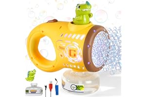 Dolanus Toys for 3-8 Year Olds Kids Boys: Dinosaur Bubble Gun Bubble Machine for Kids Gifts for 3 4 5 6 7 8 Years Old Boy Birthday Toy for Kid Toddlers Ages 4-6 Outdoor Garden Party Toys Bubble Maker