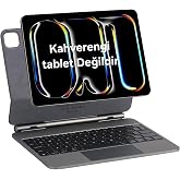 Fogy Ipad Air 11 2026 8.Nesil M4 &ccedil;inli i&ccedil;in Uyumlu TouchPad Case Magic Keyboard Aydınlatmalı Klavyeli Tablet Kılıfı (Kahveren
