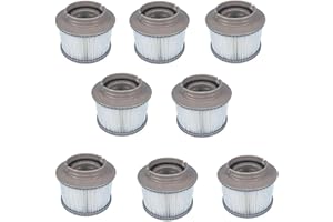 Mscomft MSPA Filterkartuschen für alle Modelle von, Spas, Swimming Pools, Filterkartuschen mit Netz für MSpa, Spas, Bubble Spa (8 Stück)