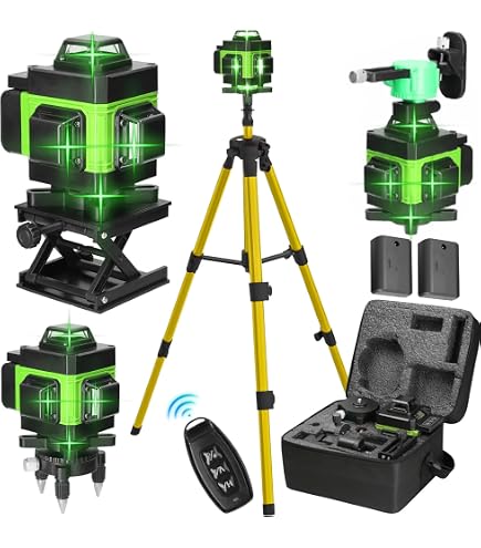 VEVOR Niveau Laser 360° x 4 16 Lignes Croisées Verte