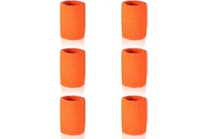WLERTCOP 6 PCS Saugfähige Handgelenk, Fitness-Schweißbänder, Weiche verdickte Baumwolle Sport Wristbands, Schweißbänder Handgelenk für Tennis, Handball & Laufen