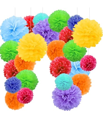 EinsSein Set 3 Pompon Di Carta 35 Cm Rosa - Decorazioni Fai Da Te Per Matrimonio, Baby Shower E Feste - 3