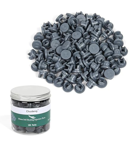 Tappi In Gomma Per Fiale 20 Mm - 100 Pezzi, Autorigeneranti, Sterilizzabili, Per Colture E Iniezioni - Foto 9