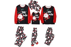 FANNYFUNY Pigiama Natale Famiglia Set Tuta Pigiama Invernale Uomo Piagiami Di Coppia Tuta Intera Natalizia pigiama di coppia fidanzati Pigiama Set Coppia Coordinato Famiglia