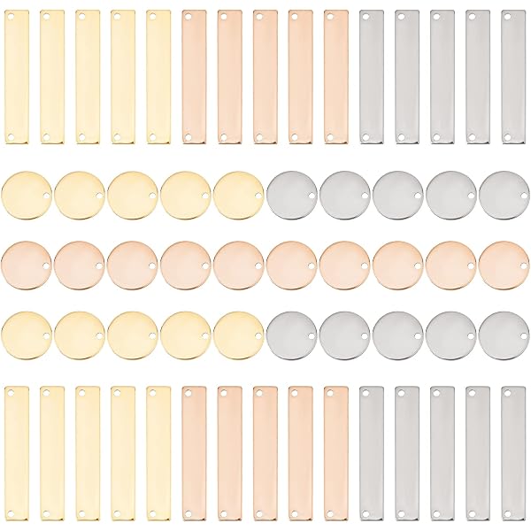 SUPERFINDINGS 40pz 5 Stili Luna Sole Stella Piatta Rotonda Collegamenti Connettori Ottone Orecchino Lampadario Connettore Pendenti e Ciondoli per La Creazione di Gioielli