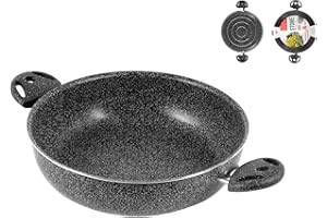 Home Stone Tegame Antiaderente, 2 Manici, Pietra, Antracite, 20 cm