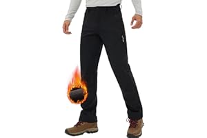 Pioneer Camp Herren Wanderhose Gefüttert Fleece-Hose Trekking Wasserabweisend Winterhose Outdoorhose mit 3 Reißverschluss Taschen