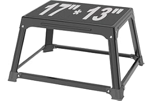 GanFindX Plyometrische Sprungbox aus Metall, 30,5 cm mit 43,2 x 33 cm Oberfläche, Stahl-Plyo-Box, Heim-Fitness-Training, Beweglichkeit, Ausdauer, Konditionierung, Krafttraining